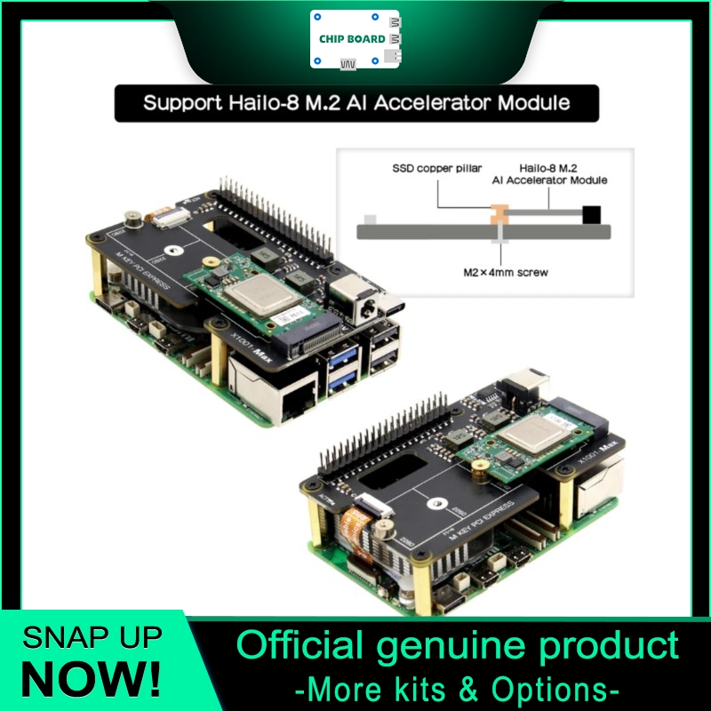 M.2 Ssd - Geekworm X1001-Max NVMe M.2 PCIe3.0 HAT,