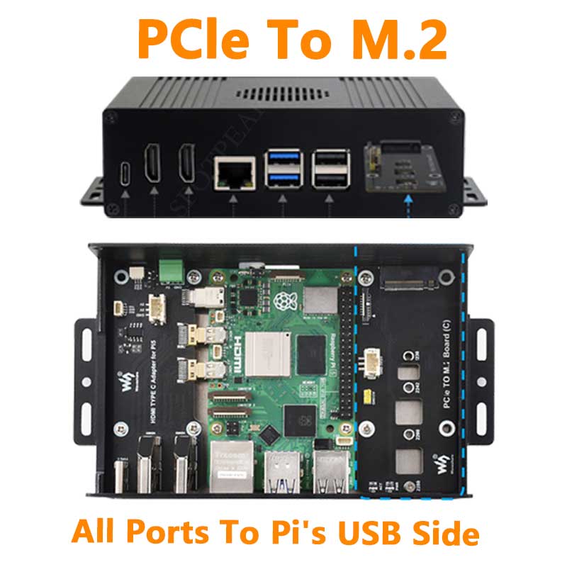 M.2 Ssd - Zestaw obudowy Raspberry Pi 5 Box-C